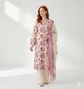 Unstitched Printed Lawn 3 Piece